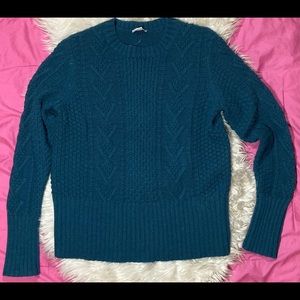 2/$10 NWT Teal Cable Knit Sweater